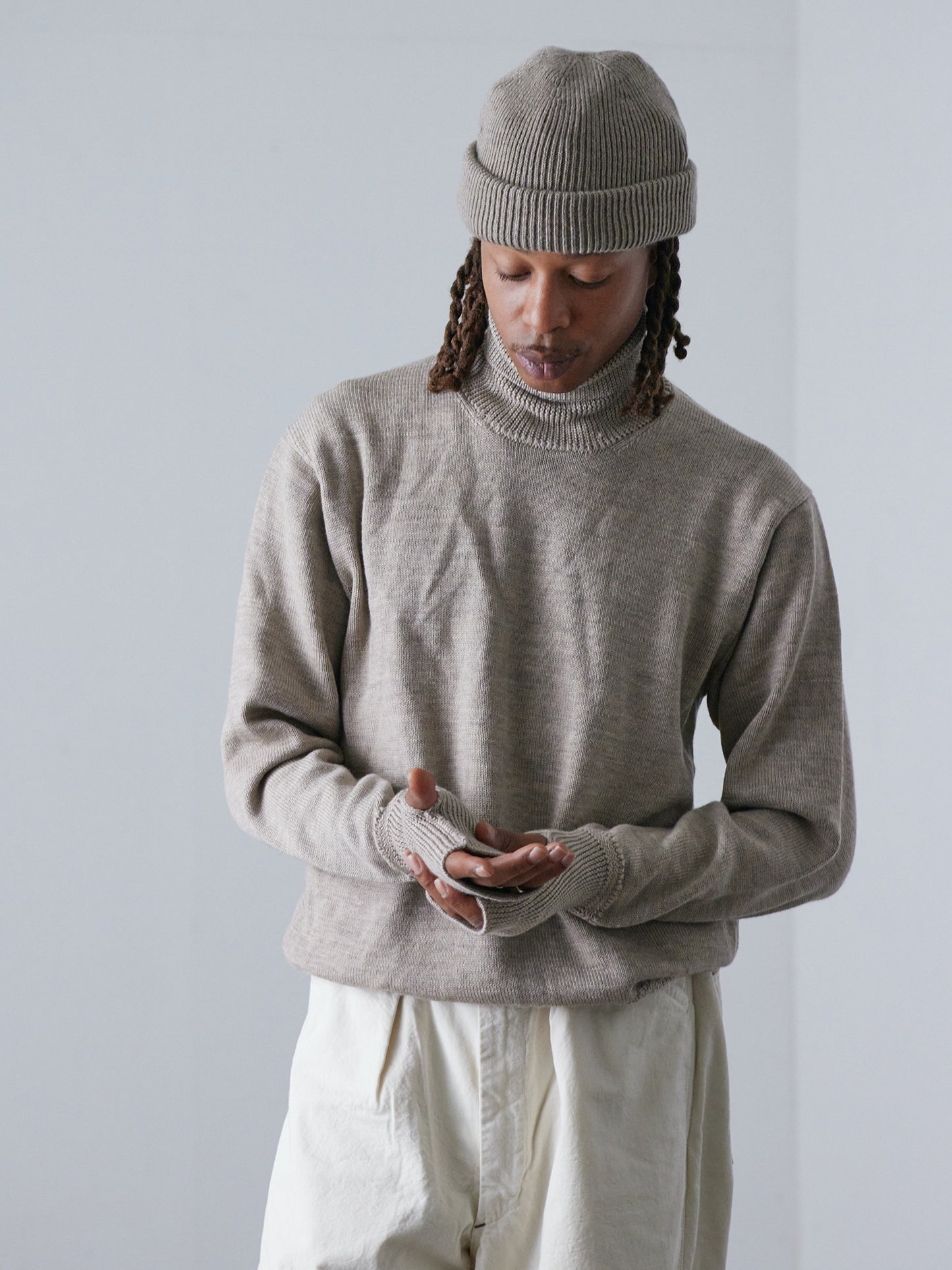 Merino Wool Turtle Neck Knit