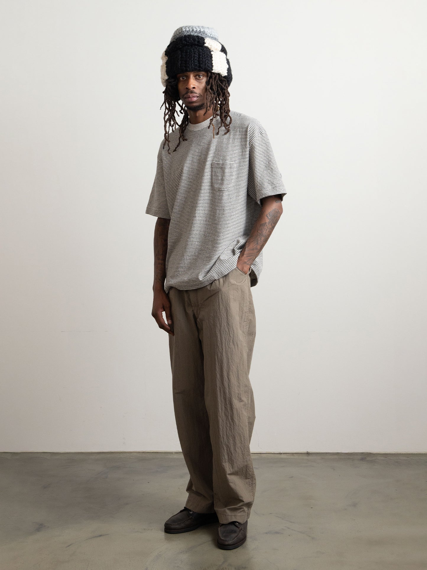 Horizontal Striped Pocket Tee