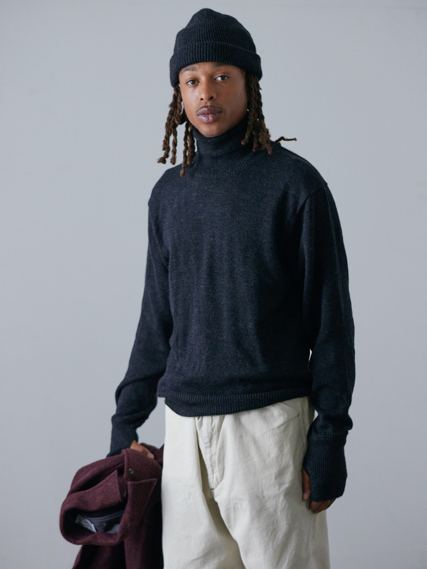 Merino Wool Turtle Neck Knit