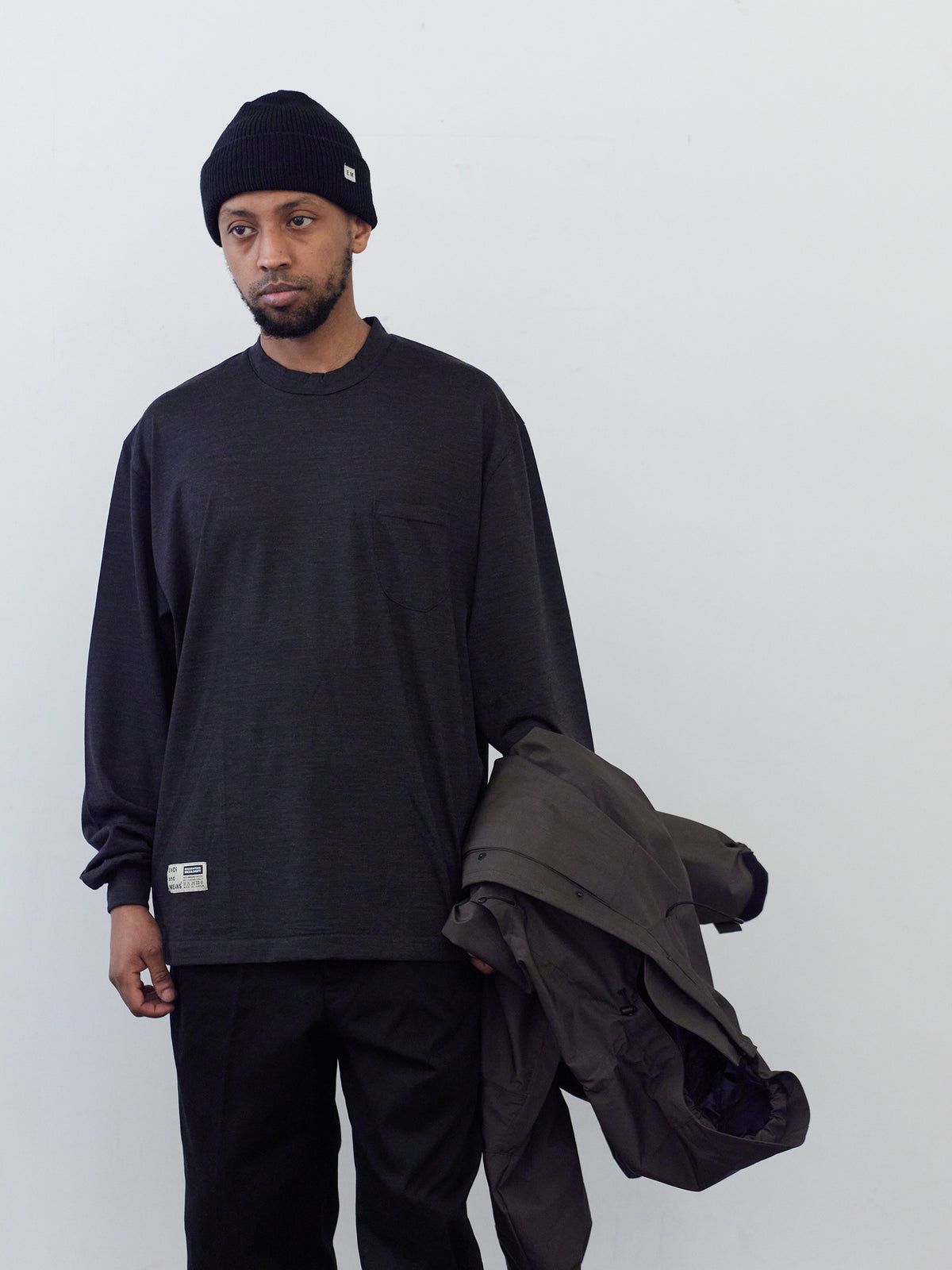 Merino Wool Pocket Long-Sleeve Tee