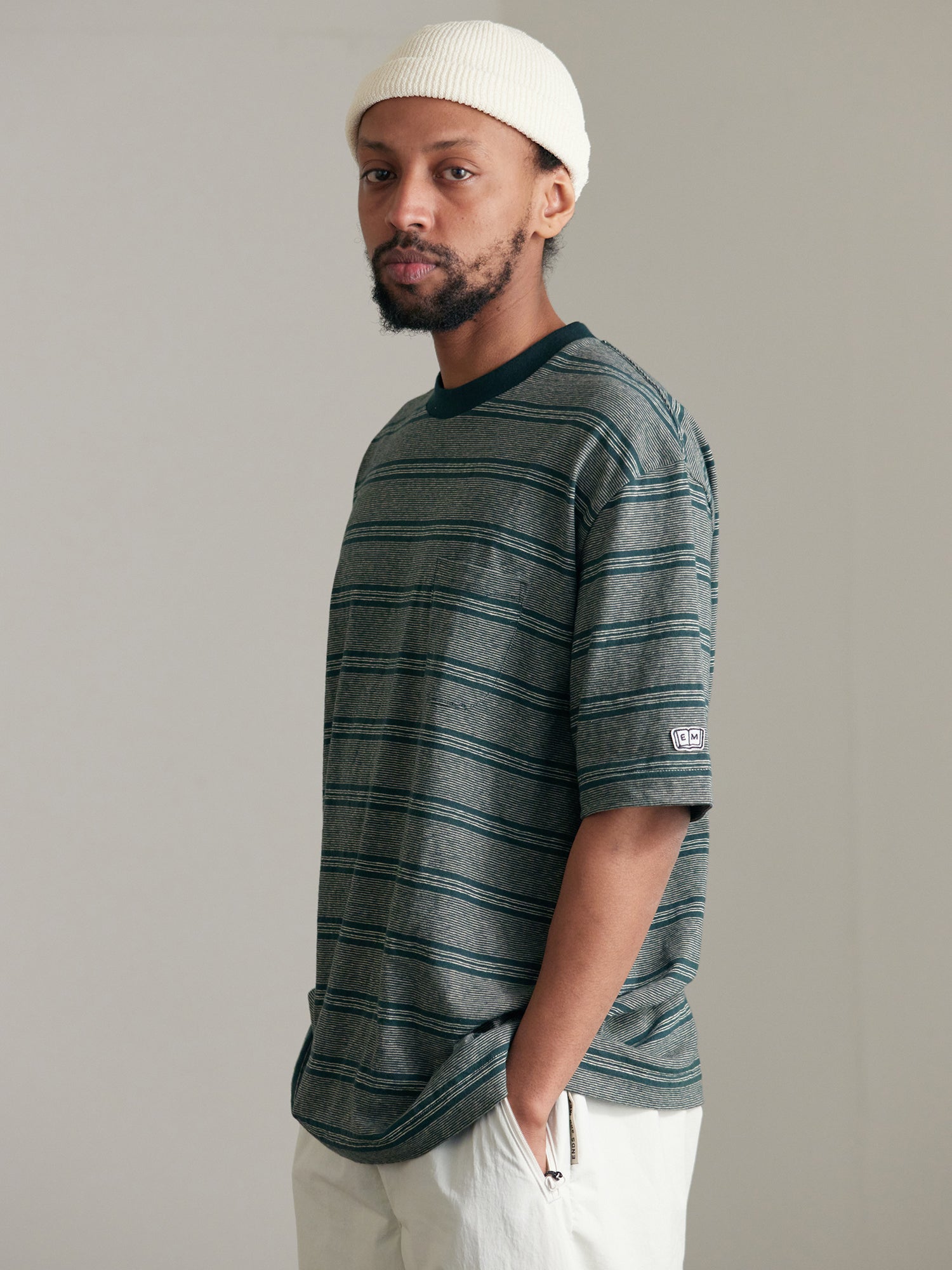 Horizontal Stripe Pocket Tee