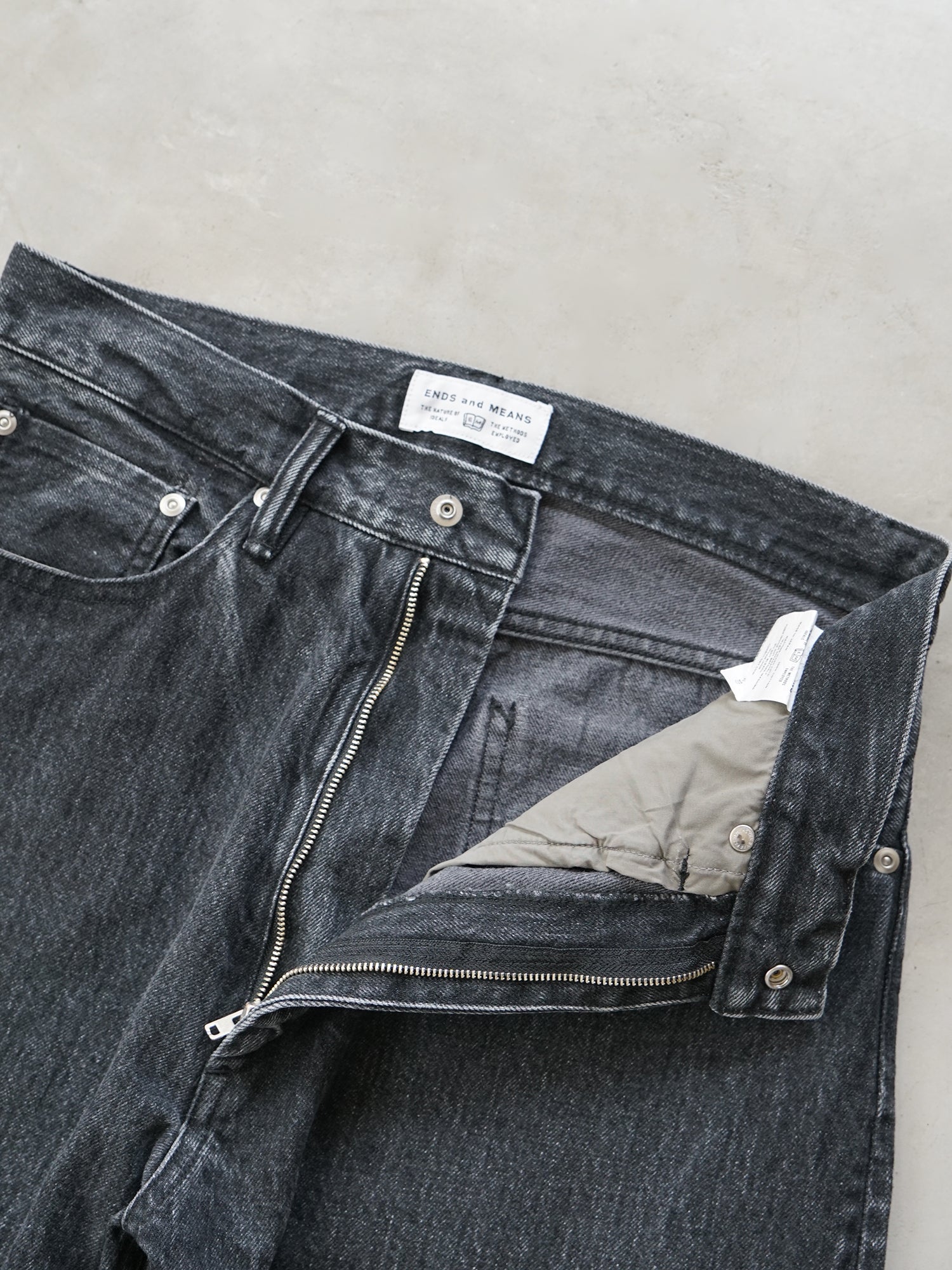 5 Pockets Denim Washed Black