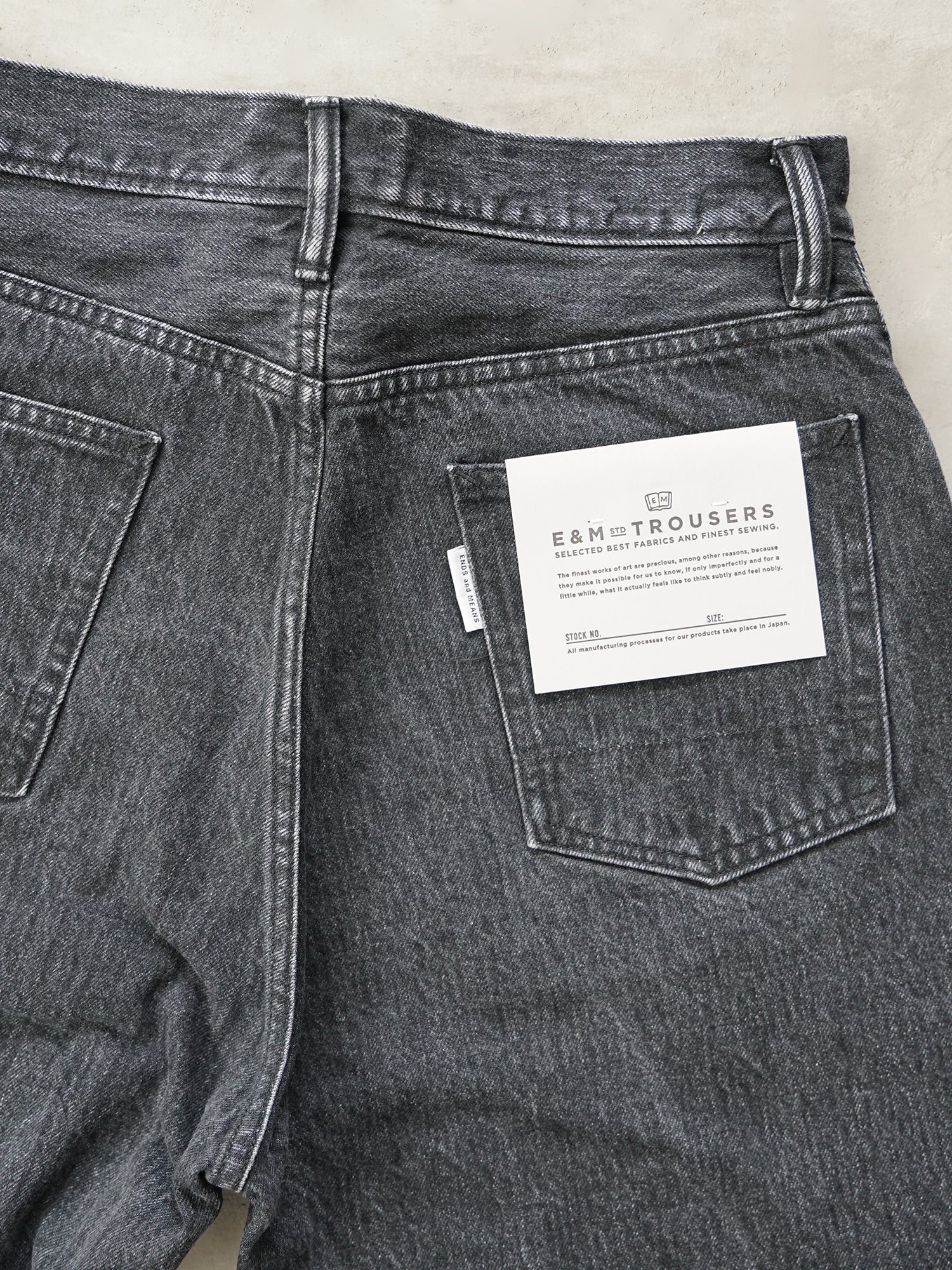 5 Pockets Denim Washed Black