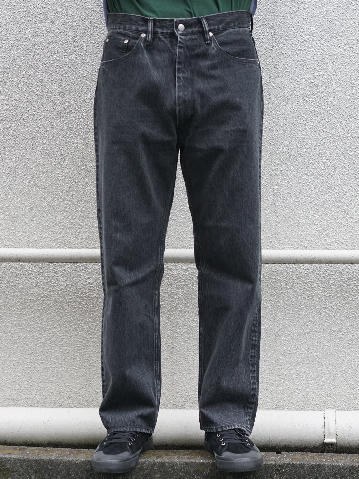 5 Pockets Denim Washed Black