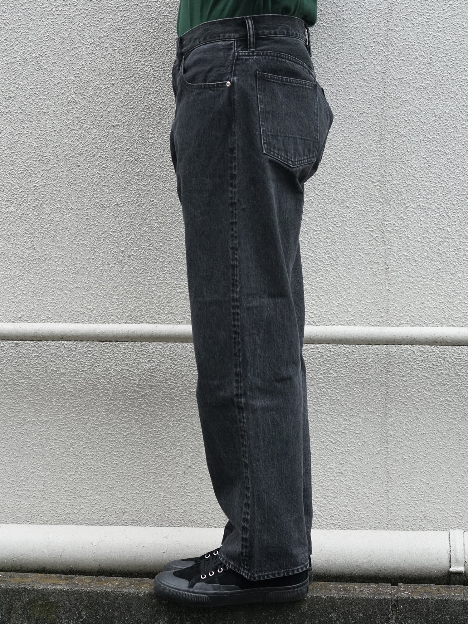 5 Pockets Denim Washed Black